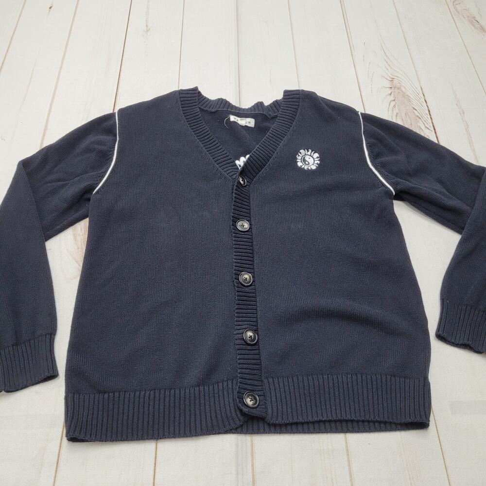 Pacsun Roaming the Free earth black cardigan button emo punk sweater grandpacore